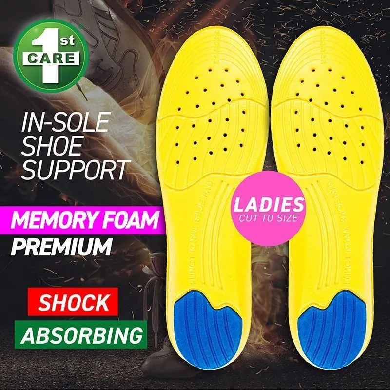 2 Pack Womens Shock Absorbing Memory Foam Insoles