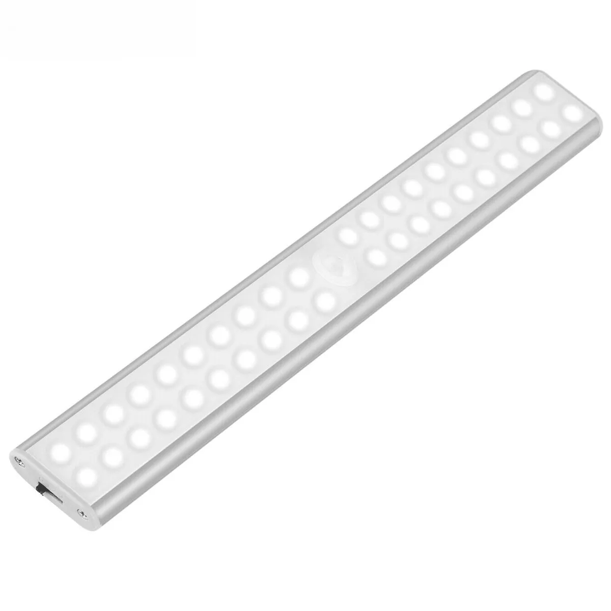 24/40/60LED Motion Sensor Closet Lights Wireless USB Rechargeable Energy Saving LED Night Light Bar Safe Lights for Closet Cabinet Wardrobe Stairs