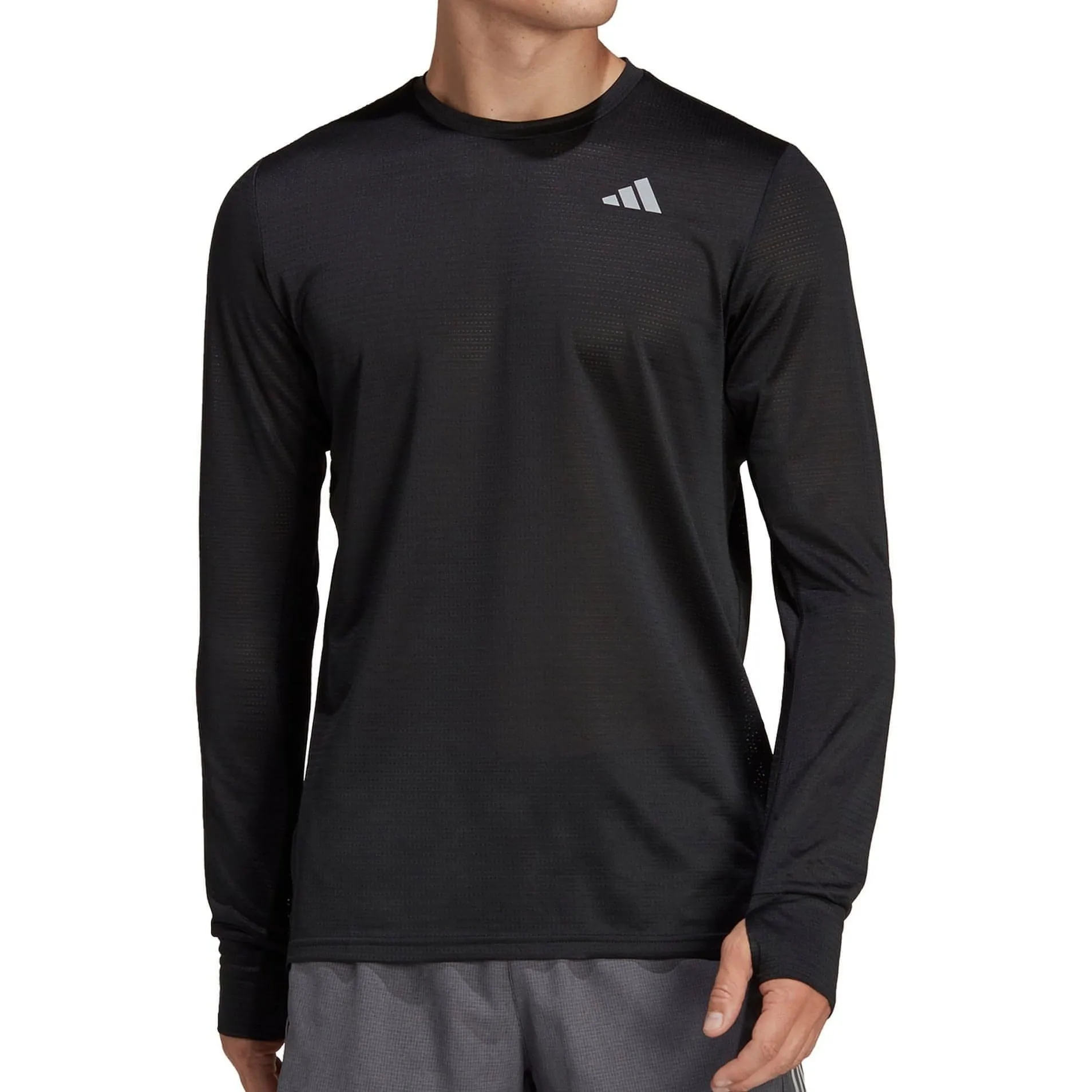 adidas Own The Run Long Sleeve Mens Running Top - Black