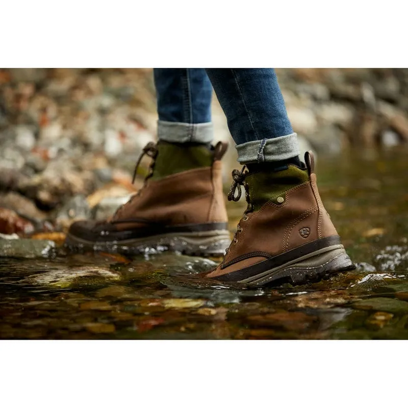 Ariat Moresby Waterproof Ladies Boot - Oilly Distressed Brown/Olive