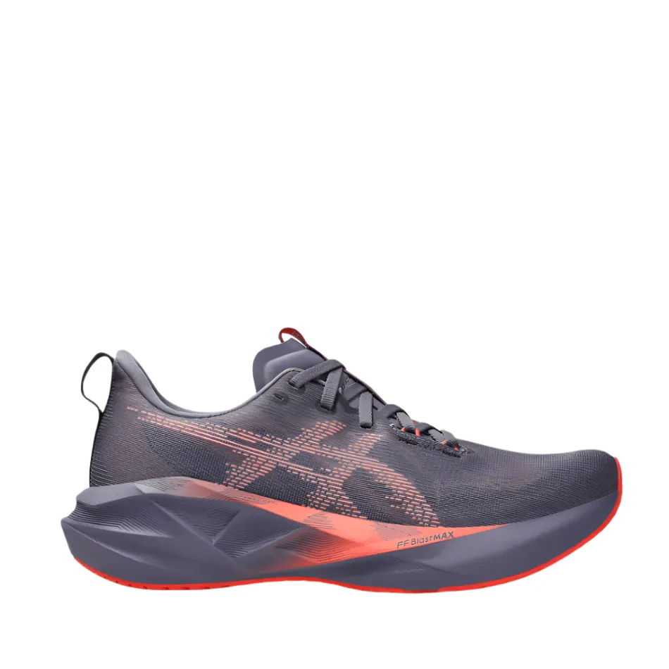 Asics Men's Novablast 5 Running Shoes in Greyish Purple/Coral Reef SS25