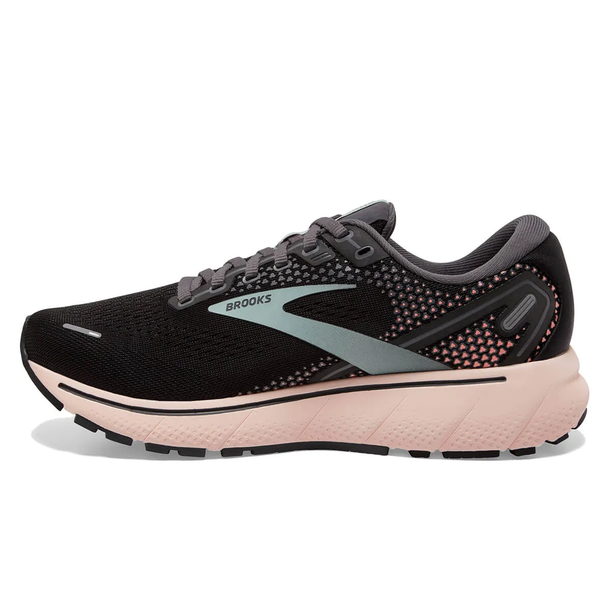 Brooks Ghost 14 Womens | Black/pearl/peach