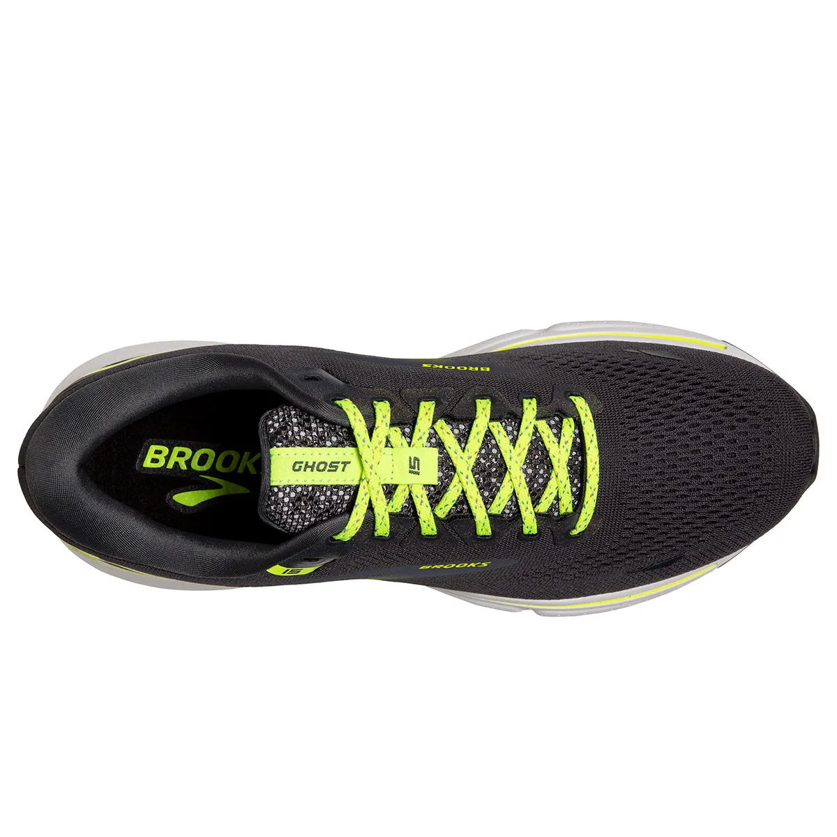 Brooks Ghost 15 Mens | Ebony/white/nightlife