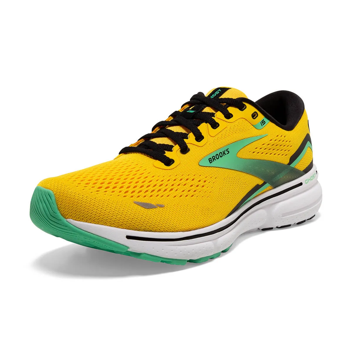 Brooks Ghost 15 Mens | Lemon Chrome/black/springbud