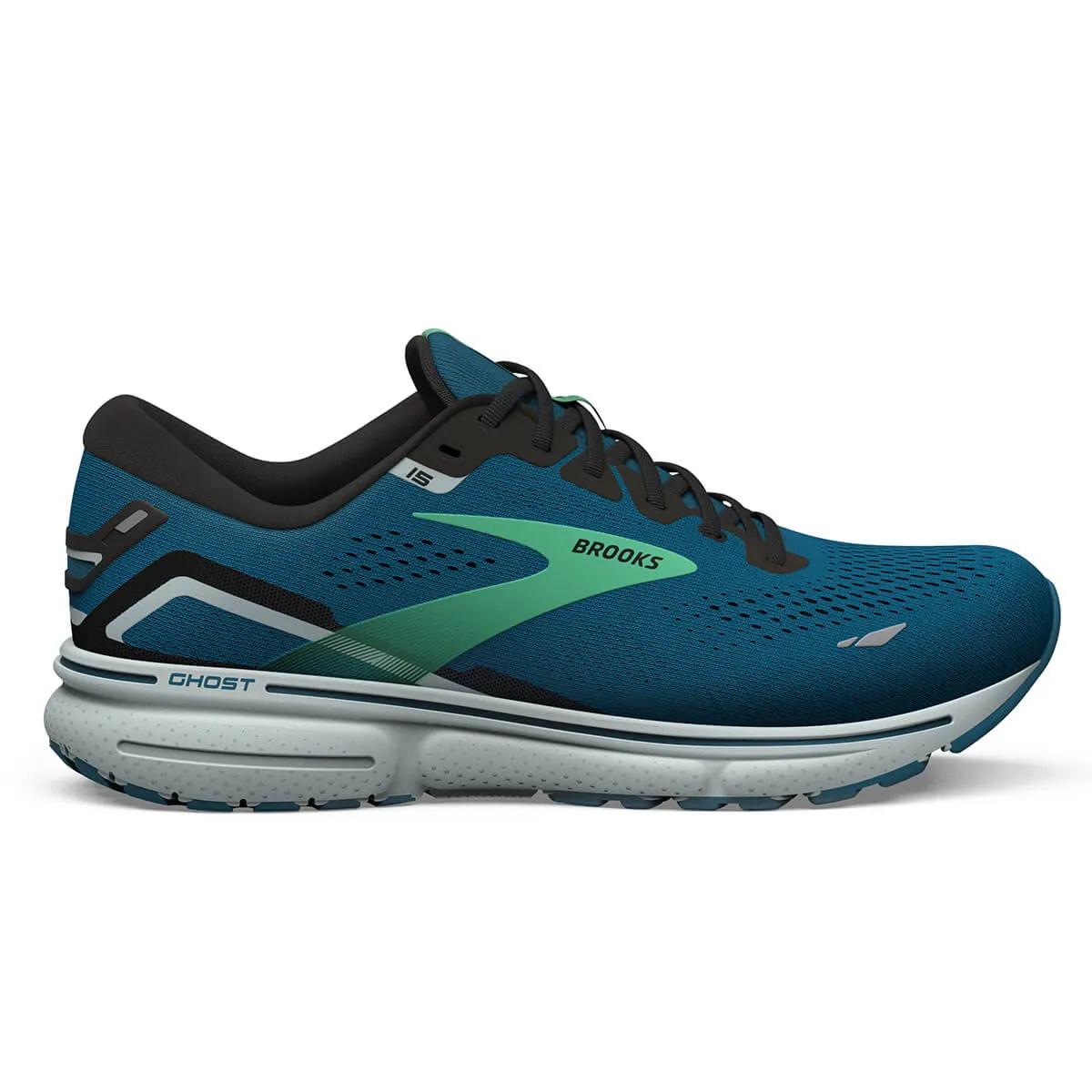 Brooks Ghost 15 Mens | Moroccan Blue/black/spring Bud