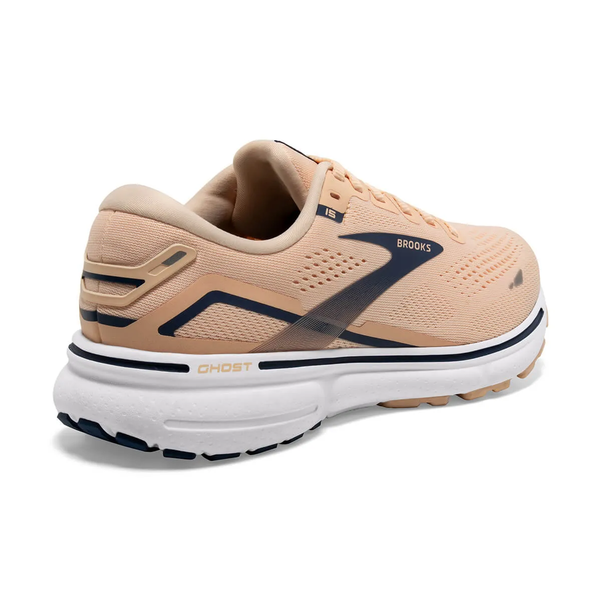 Brooks Ghost 15 Womens | Apricot/estate Blue/white