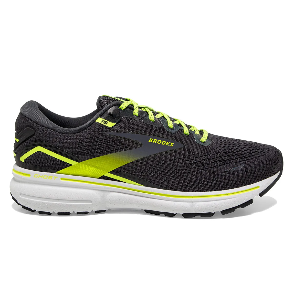 Brooks Ghost 15 Womens | Ebony/white/nightlife