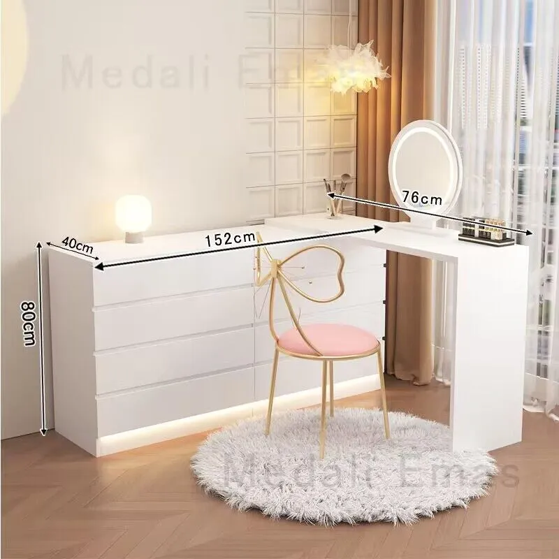 Chest Drawer Bedside Table Putih Storage Multi-layer Wood Wardrobe Locker Nordic Drawer Cabinet Bedroom Storage Bedside