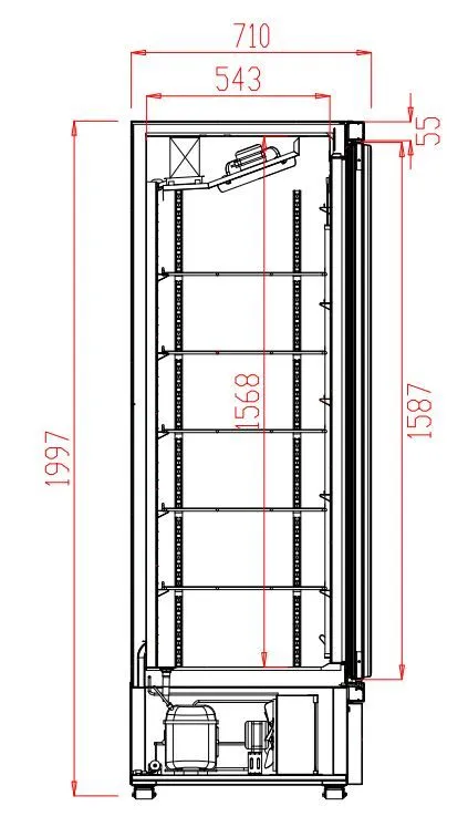 Combisteel Double Glass Door Display Freezer JDE-1000F - 7455.2215