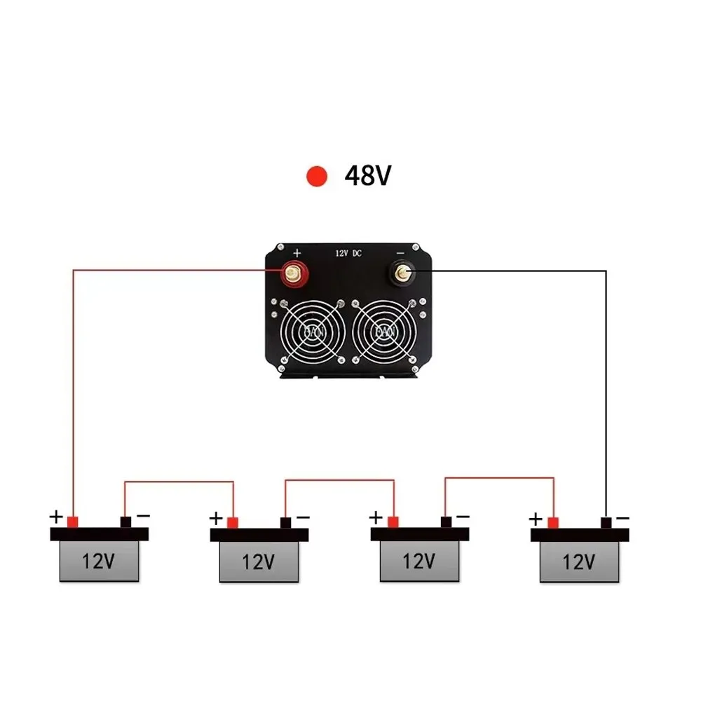 Crony 4500W Inverter with Display Screen DC 12V to AC 220V-240V Car Converter Adapter with 4 USB