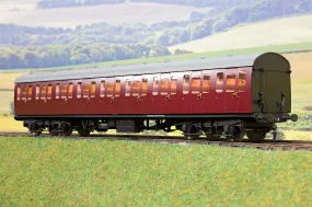 Darstaed D23-4-2 7mm Finescale O Gauge BR 57' Mk1 Suburban Second Class (S) Coach, BR Un-Lined Maroon