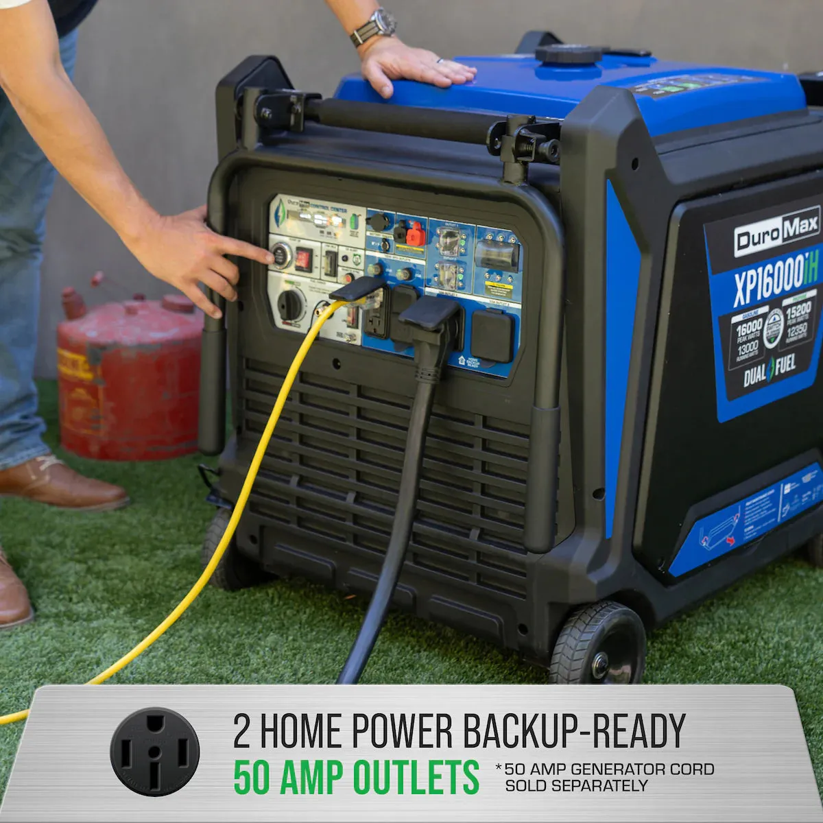 DuroMax XP16000iH Dual Fuel Portable Inverter Generator w/ CO Alert | 16,000 Watts