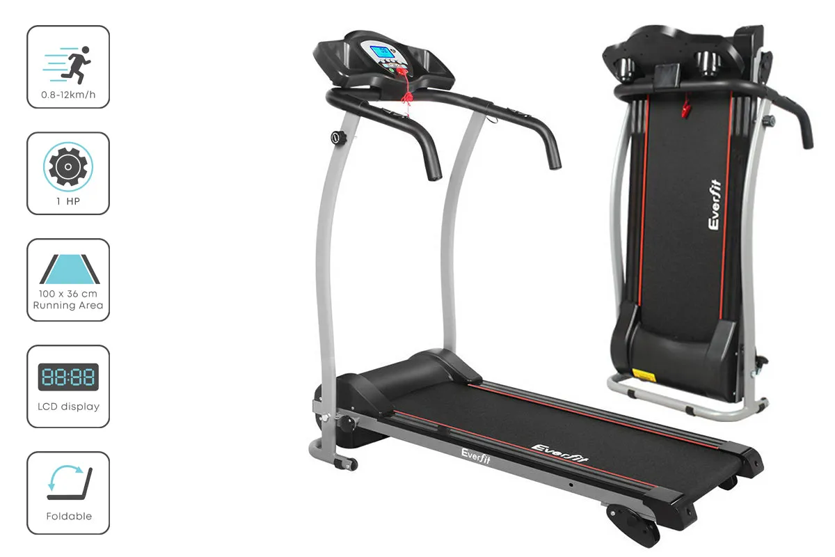 Foldable Electric Treadmill w/ 12 Programs, LCD & Pulse Sensor - Everfit