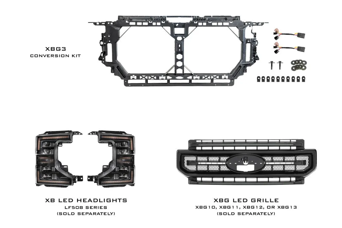 Ford Super Duty Facelift Kit: 17-19 to 20-22 Front End