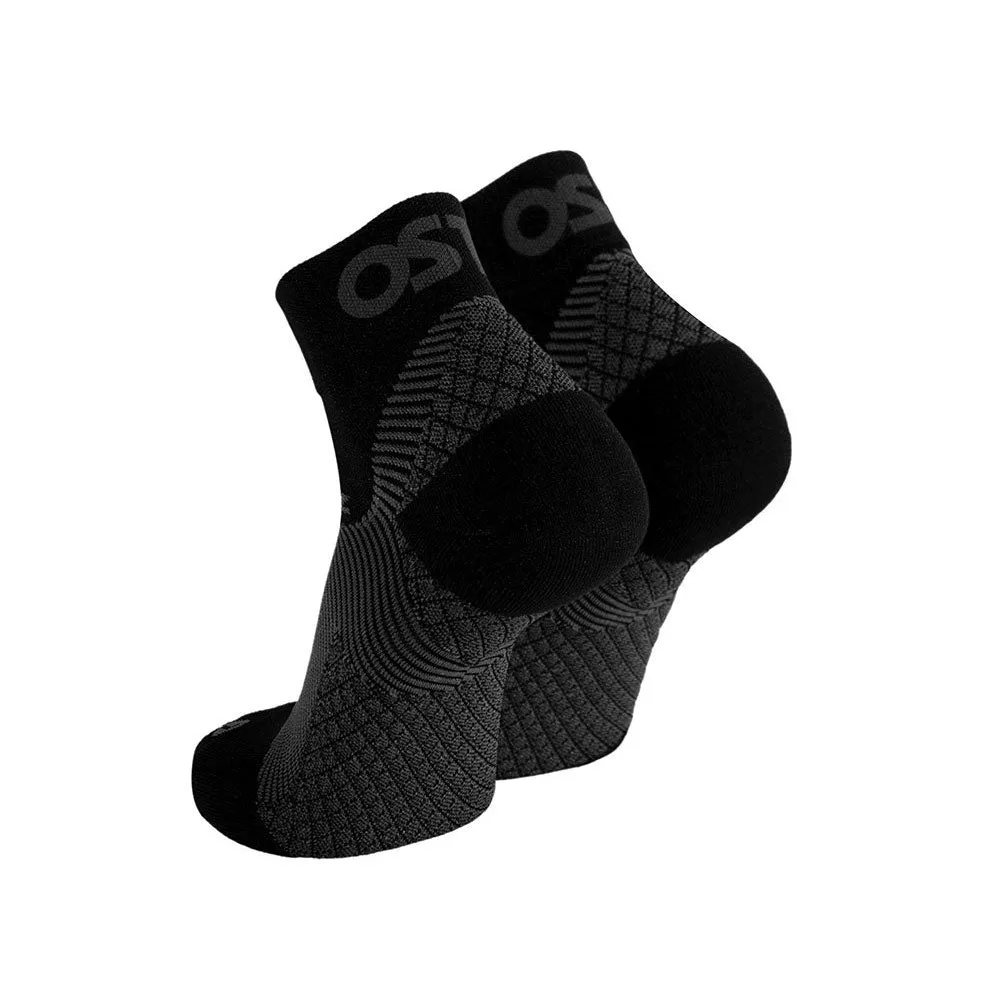 FS4 Plantar Fasciitis Quarter Crew Socks - Black