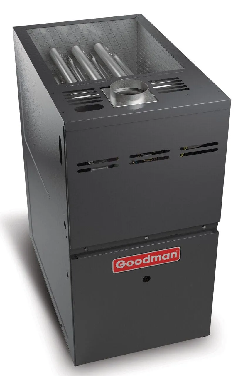 Goodman 120,000 BTU GM9S801205DN Gas Furnace 80% Efficiency 2000 CFM Single Stage Multi-speed ECM 24.5" Width Heater