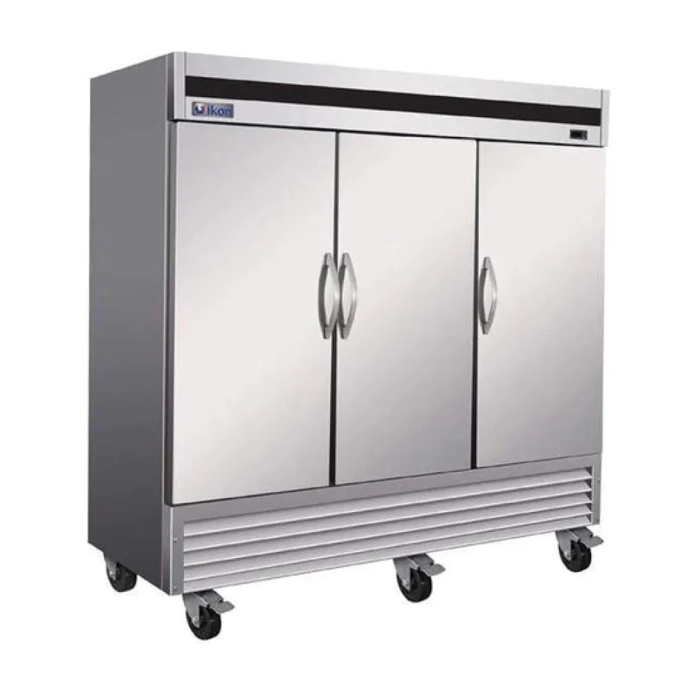 Ikon IB81R 81" Bottom Mount Solid Door Reach-In Refrigerator