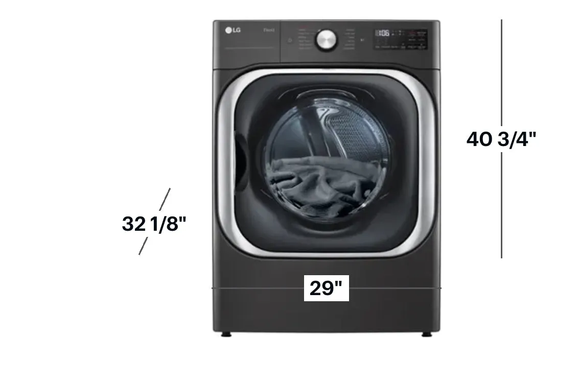 LG - 9.0 Cu. Ft. Stackable Smart Electric Dryer with Steam and Built-In Intelligence - Black Steel
Model:DLEX8900B