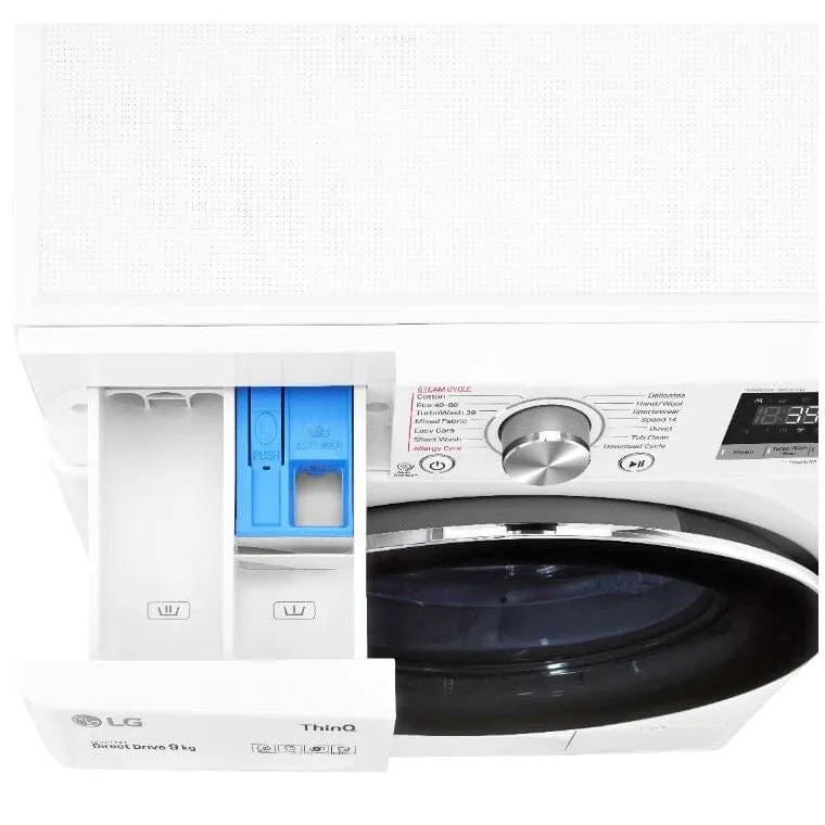 LG V9 F4V909WTSE Wifi Connected 9Kg Washing Machine with 1400 rpm - White