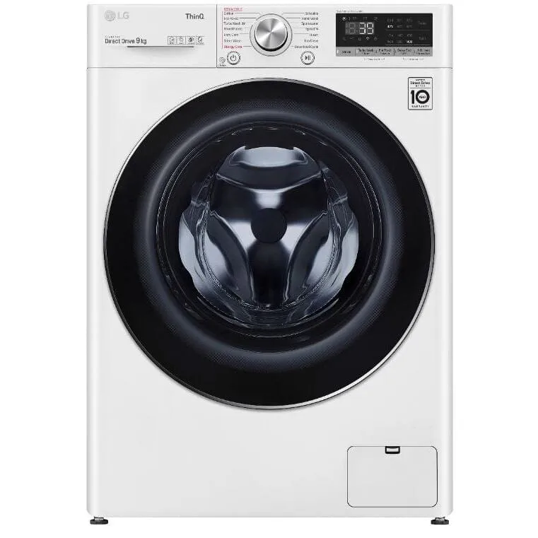 LG V9 F4V909WTSE Wifi Connected 9Kg Washing Machine with 1400 rpm - White