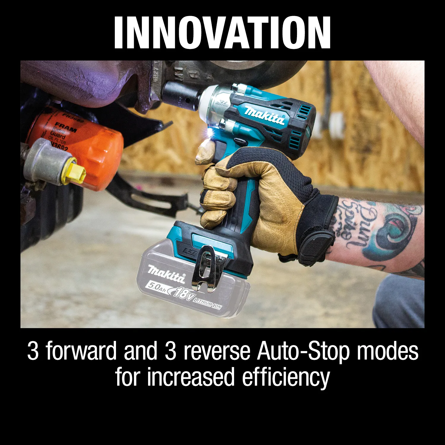 Makita XWT15XVZ 18V LXT® Lithium-Ion Brushless Cordless 4-Speed 1/2" Sq. Drive Utility Impact Wrench w/ Detent Anvil (Tool Only)