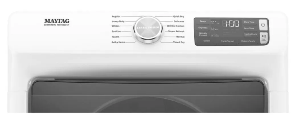 Maytag - 7.3 Cu. Ft. 12-Cycle High-Efficiency Gas Dryer with Steam - White