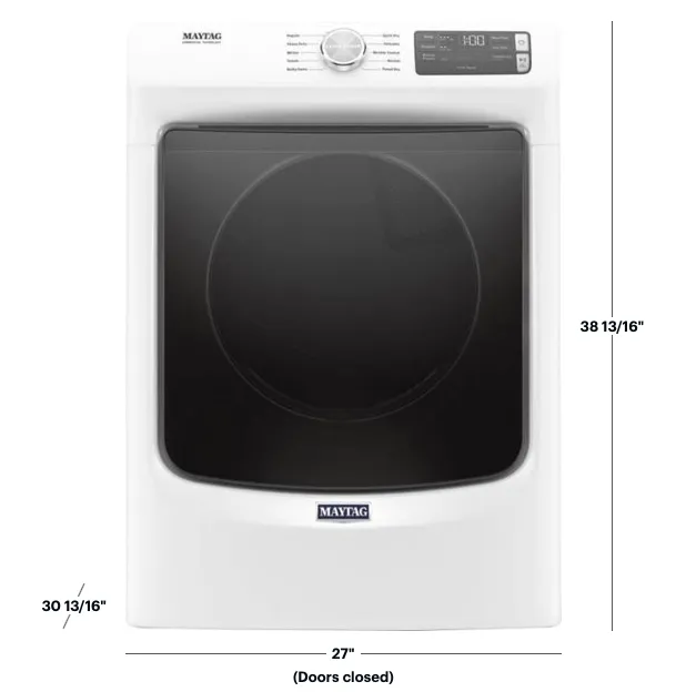 Maytag - 7.3 Cu. Ft. Stackable Gas Dryer with Extra Power Button - White