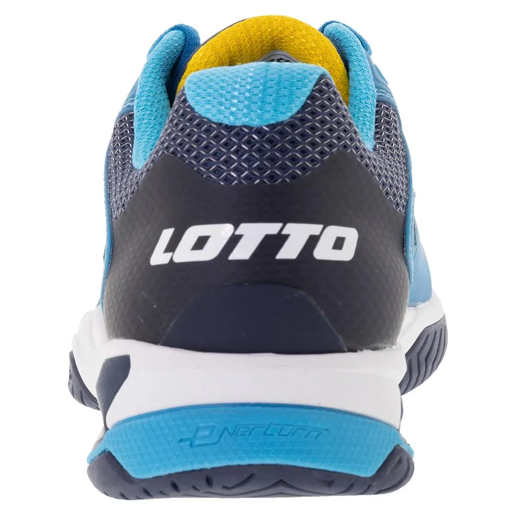 Men`s Mirage 100 Speed Tennis Shoes Blue Ocean and Saffron