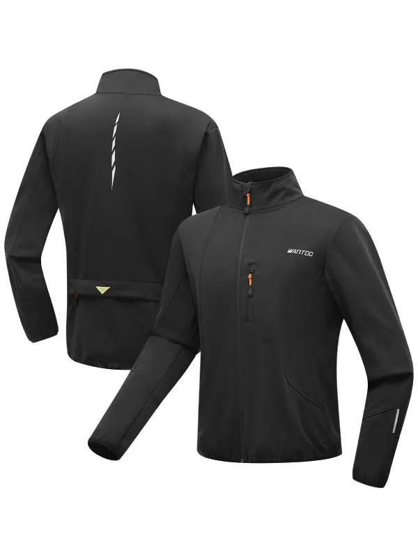 Men's Windproof Running Soft Fleece Jacket Waterproof Breathable