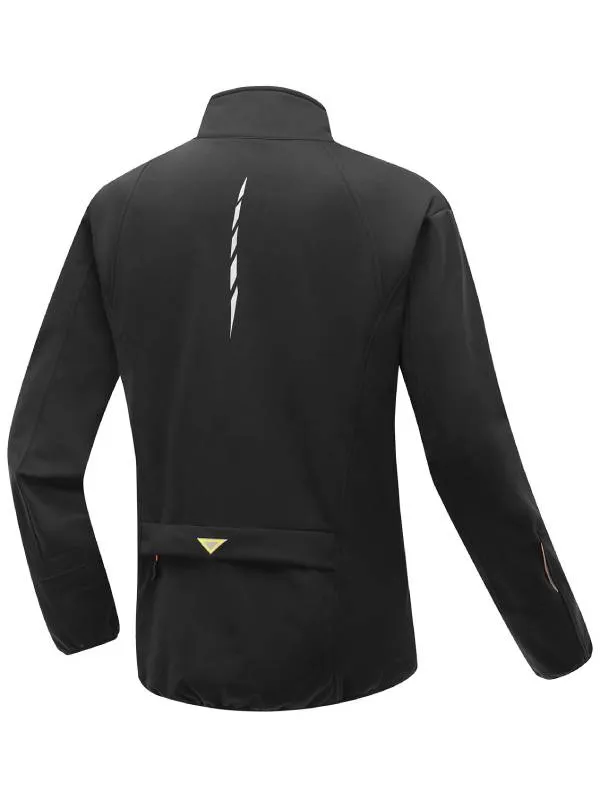 Men's Windproof Running Soft Fleece Jacket Waterproof Breathable