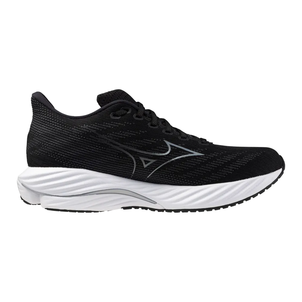 Mizuno Wave Rider 28 Mens | Black/silver/ebony