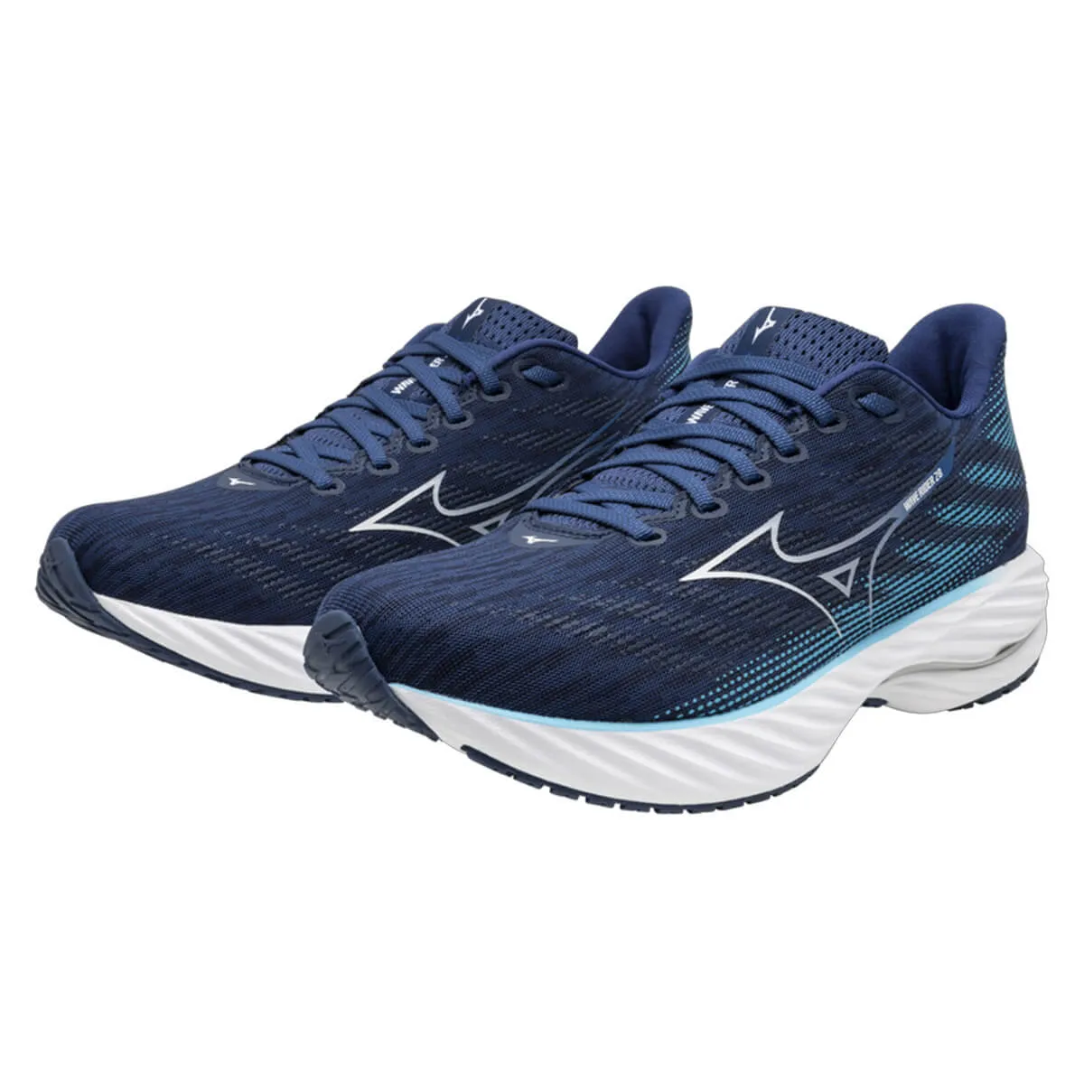 Mizuno Wave Rider 28 Mens | Estate Blue/white/river Blue