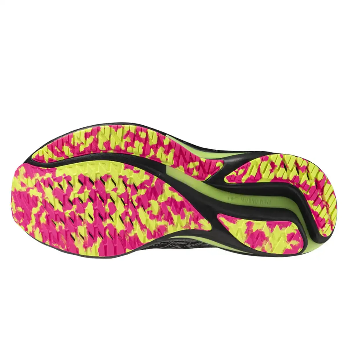 Mizuno Wave Rider 28 Unisex | Black/silver/sunny Lime