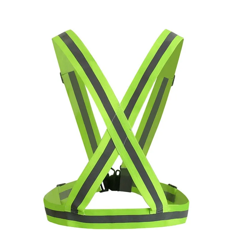 Reflective Belt and Straps 4 Adjustable Buckles Neon Orange or Green