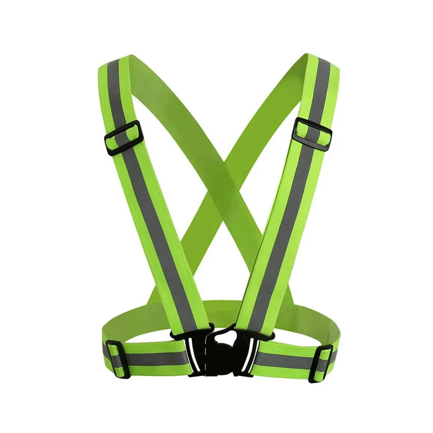 Reflective Belt and Straps 4 Adjustable Buckles Neon Orange or Green