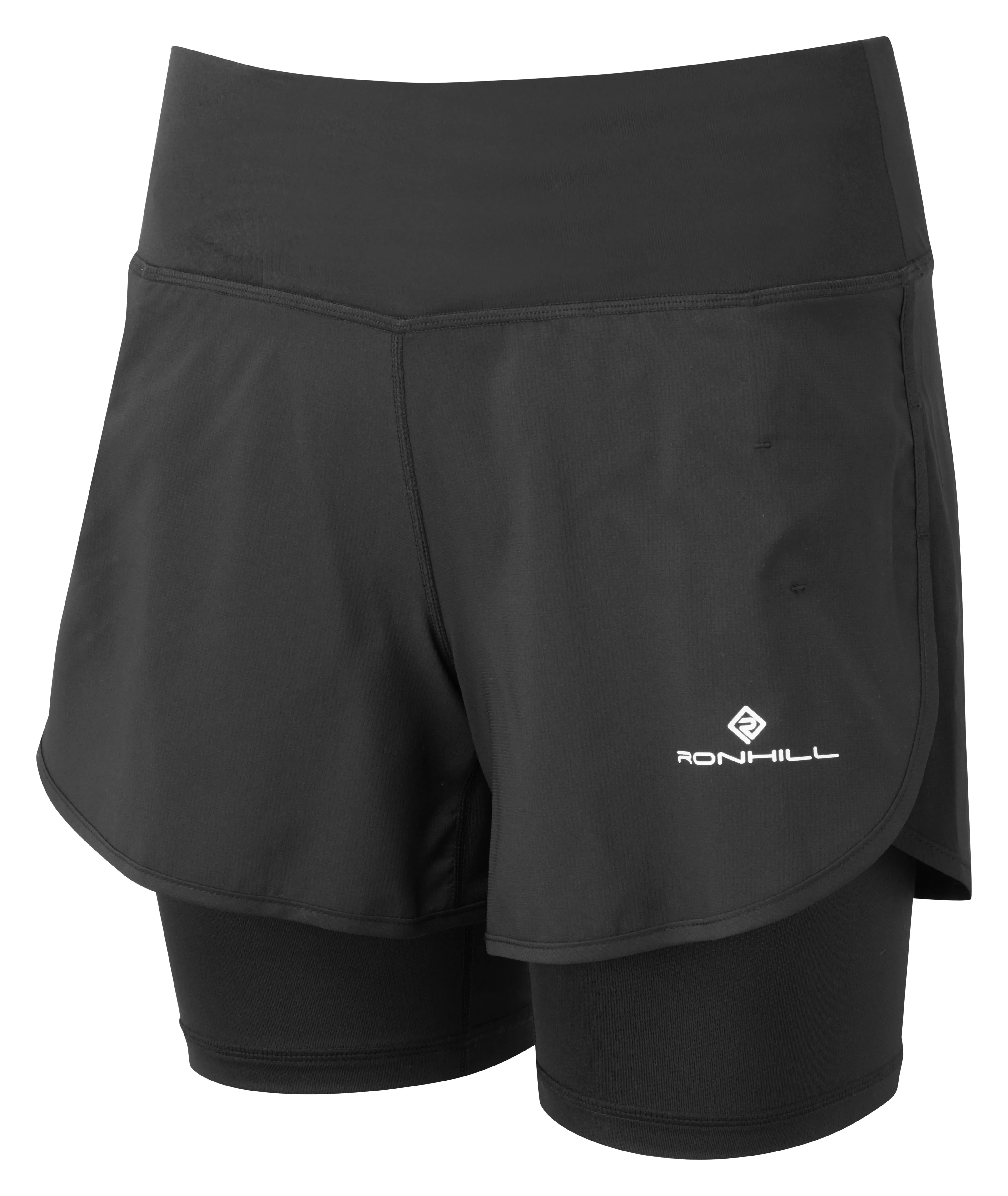 Ronhill Womens Tech 4.5" Twin Shorts