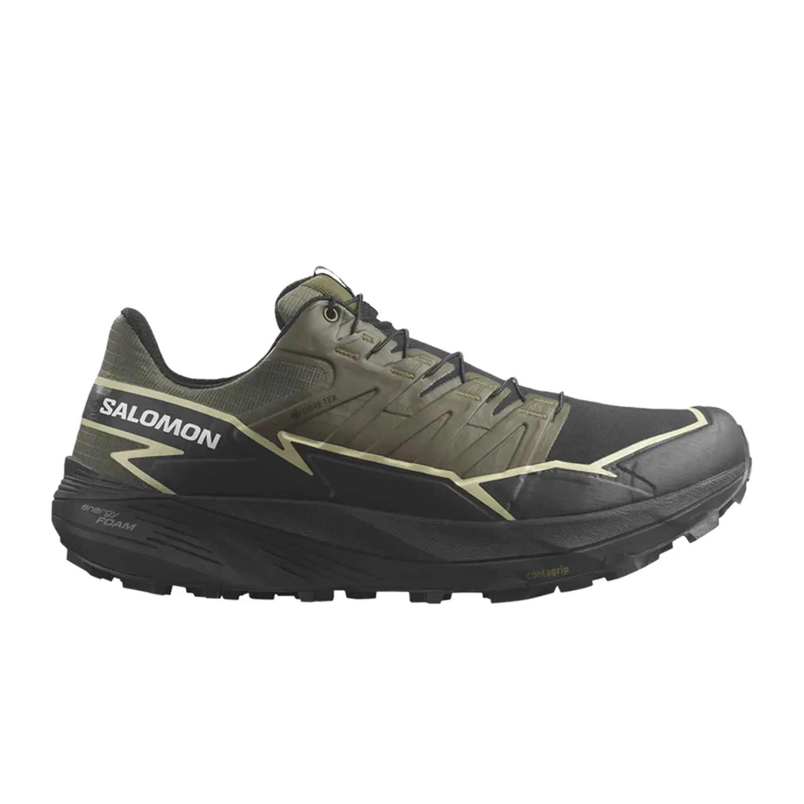 Salomon Thundercross GTX Trail Running Shoe (Men) - Olive Night/Black/Alfalfa