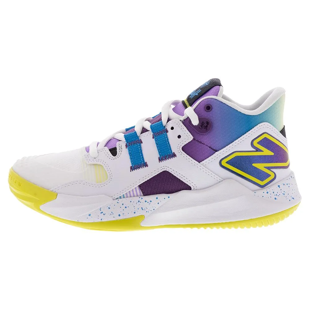 Unisex Coco CG1 D Width Tennis Shoes White and Purple Fade