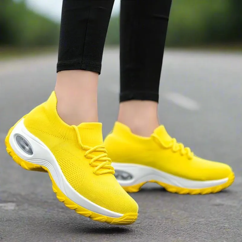 Walk On Cloud Cushioned Platform Sneakers