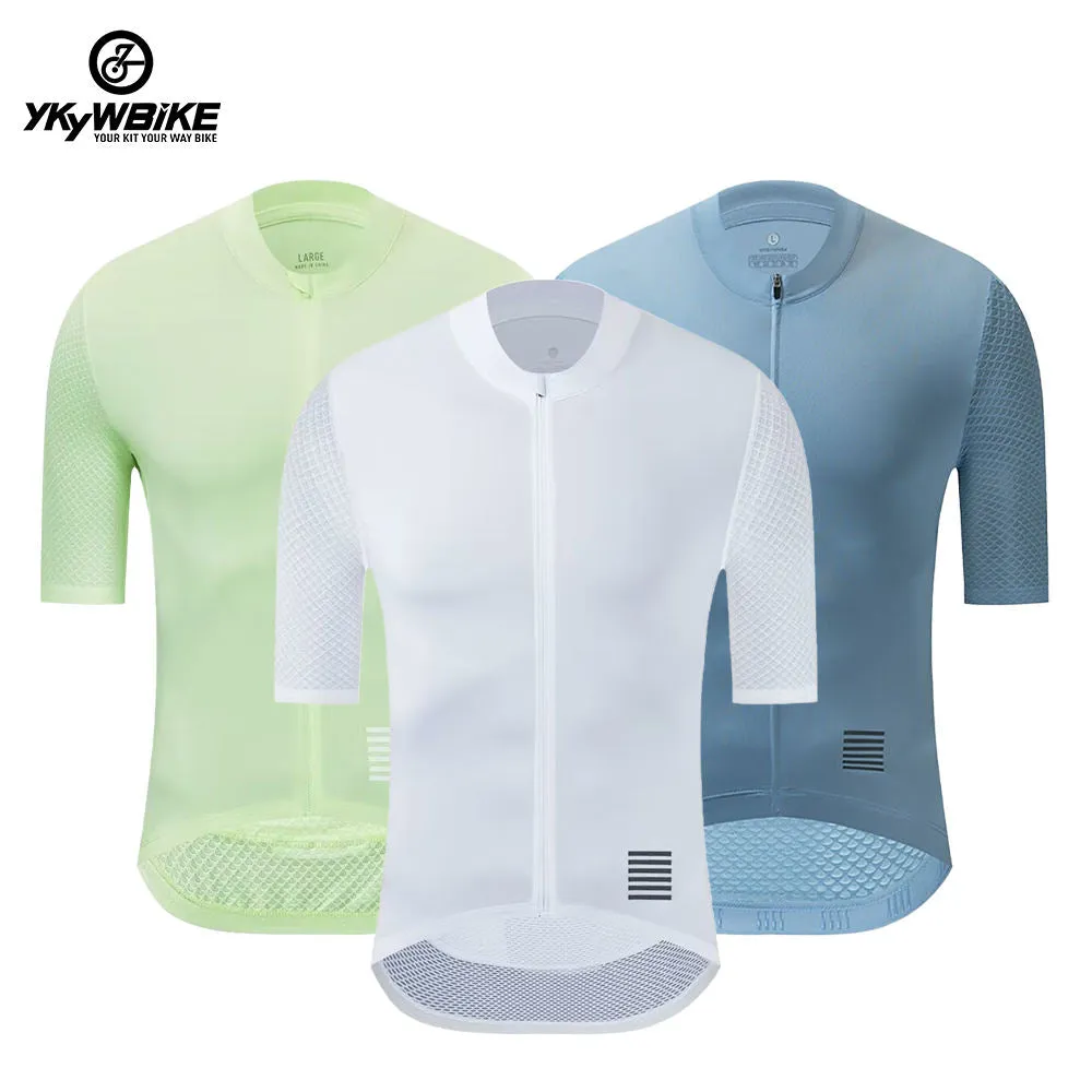 YKYW Men's Cycling Jersey Breathable Back Pocket Summer Reflective Dusk