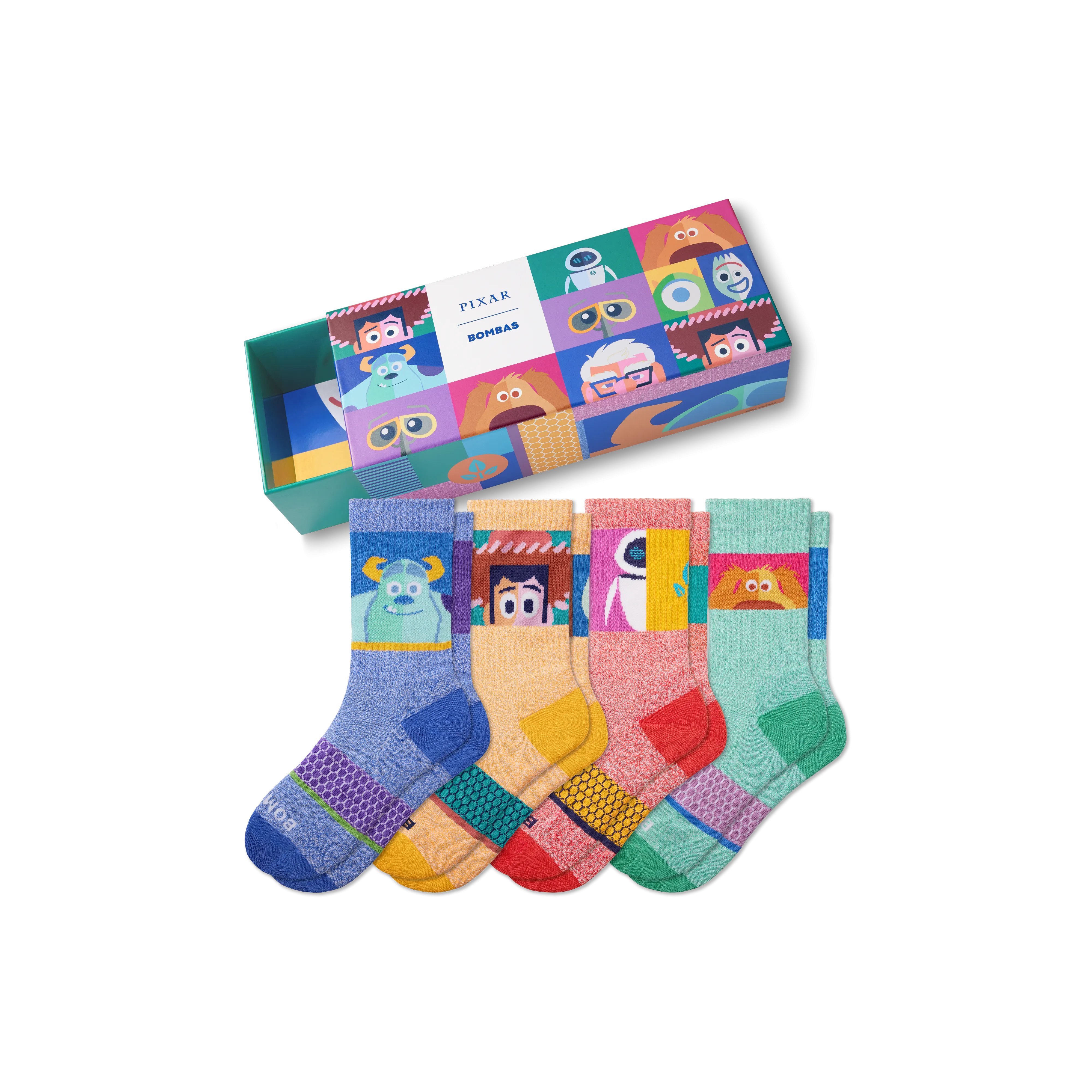 Youth Pixar | Bombas Calf Sock 4-Pack Gift Box